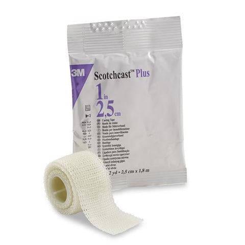 3M Medical Products Tape Scotchcast Plus Fiberglass 1"x2yd Roll White 10/Ca - 82001