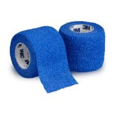 3M Medical Products Bandage Coban Wrap Elastic 2"x5yd Latex Non-Sterile Blue 36/ca - 1582B