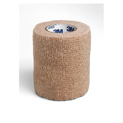 3M Medical Products Bandage Coban Wrap Elastic 3"x5yd Latex Non-Sterile Tan Each, 24 Each/CA - 1583