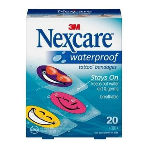 3M Consumer Health Care Bandage Strips Plastic Nexcare .0625x2.25" Flexible Clear Latex 20/Bx - 594-20