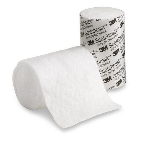 3M Medical Products Padding Wet/Dry Scotchcast Synthetic 4"x4yd Limb LF White 20/Bg - WDP4