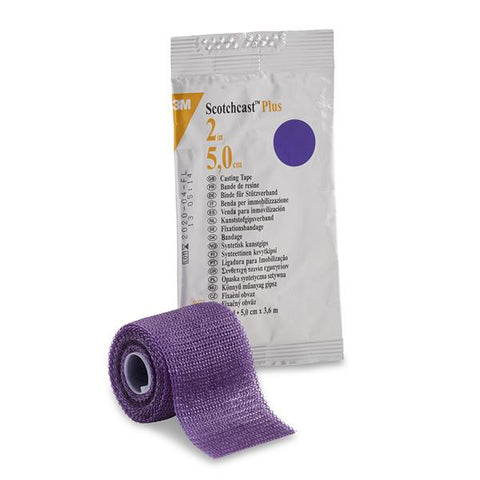 3M Medical Products Tape Scotchcast Plus Fiberglass 2"x4yd Roll Purple 10/Ca - 82002U