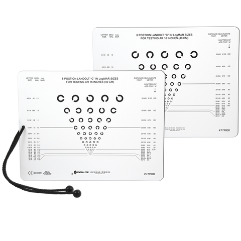 8 POSITION LANDOLT C NEAR VISION CARD