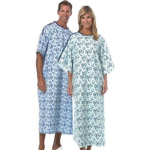 Fashion Seal Gown Patient Polyester / Cotton Sheeting Lg 51" Unsx SphrFsl Ang Bck Adlt Each - 744-L