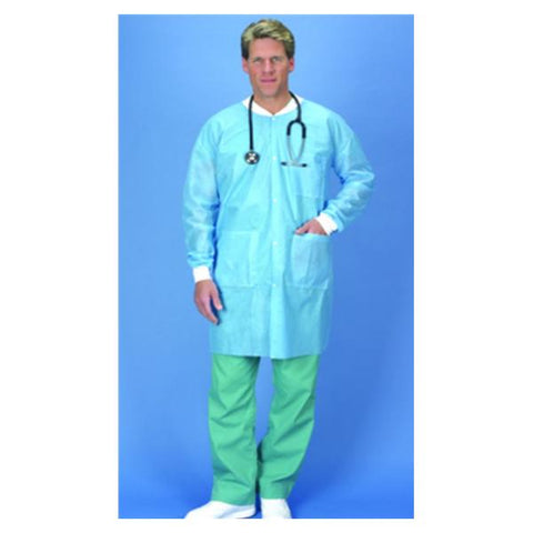 Busse Hospital Disposable Lab Coat Protective Disposable Polypropylene Small / Medium White 30/Ca - 226