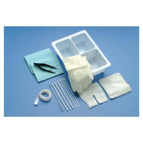 Busse Hospital Disposable Set Tracheostomy Care With Gloves/Pre-Cut Gauze Tracheostomy Dressing Strl 24/Ca - 711