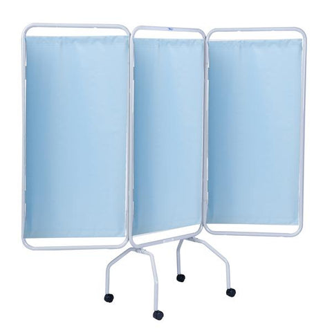 Winco Mfg, LLC Screen Privacy Steel 69x82 3 Panel Light Blue Each - 3139-94