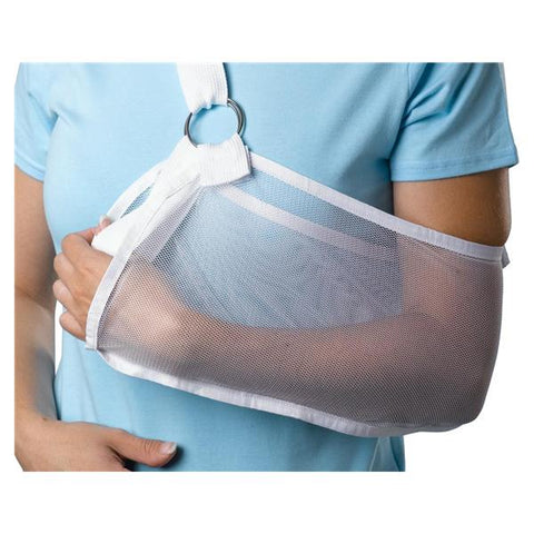 Medline Industries Inc Sling Envelope Arm Cool Polyester Mesh 7.5x10.75" White Size Small Each - ORT11200S