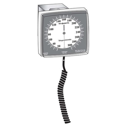 W A Baum Co Inc Sphygmomanometer Aneroid Calibrated V-Lok Arm Hi Cnrst Dl Dspl Ntrl Wht W/8' - 933
