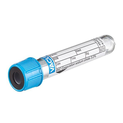 Greiner Vacuette Tube Venous Blood Collection Vacuette 3mL 13x75mm Plstc Sod Cit LtBlu/Blk 50/Pk, 24 PK/CA - 454334