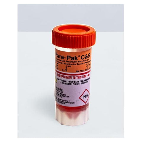 Meridian Diagnostics Parasite Transport Vial 15mL C&S 20/Bx, 6 BX/CA - 900612