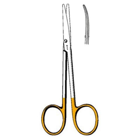 Sklar Instruments Scissors Strabismus Sklar Edge TC 4-1/2" Blunt/Blunt Smooth Curved SS/TC Each - 16-2705