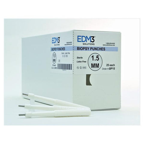 EDML, LLC Biopsy Punch Biopunch 1.5mm Sure Grip Handle SS Bld Disp Strl 25/Bx - BP15