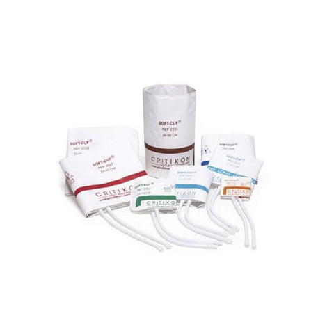 GE Precision Healthcare Cuff Blood Pressure Critikon Soft-Cuf 31-40cm Large Adult Arm White/Rose 20/Bx - 2504