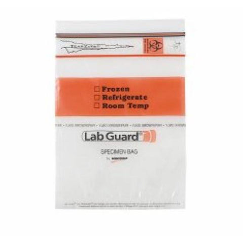 MiniGrip, LLC Lab Guard Specimen Bag Double Zip Closure W/ Destroyable Biohazard Symbol 500/Bx, 2 BX/CA - SBL2X69B