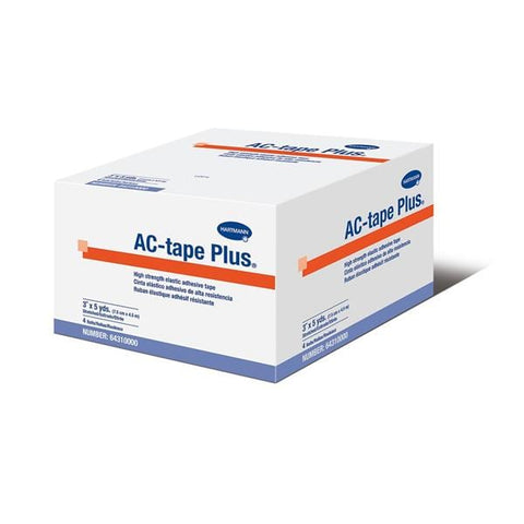 Hartmann USA Tape Athletic Supplement AC-Tape Plus Cotton/Elastic 3"x5yd White 4rls/Bx, 12 BX/CA - 64310000