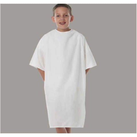 Fashion Seal Gown Patient Polyester Knit Small Unisex White Child Each - 5673-S