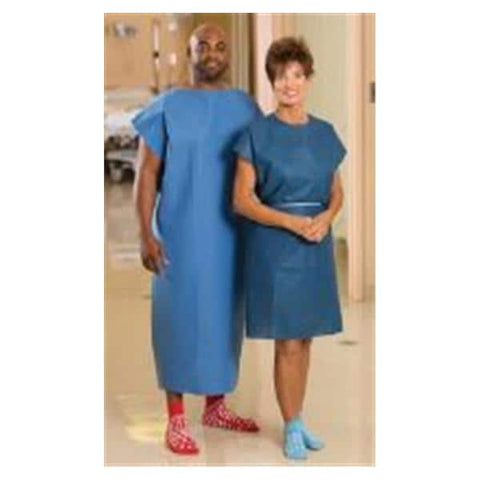 Techstyles Gown Patient Nonwoven Universal Unisex Dark Blue Adult 50/Ca - 45418-IVX