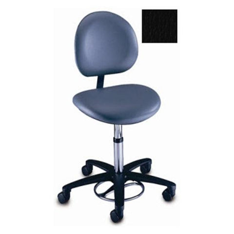 Brewer Company Stool Surgeons Millennium Series Black 2" Casters Adjustable Backrest 5 Leg Each - 21340B-US393