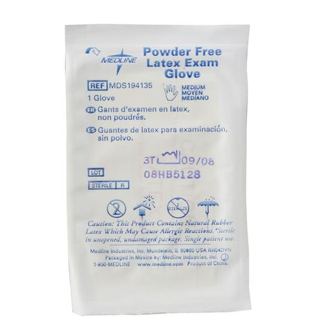 Medline Industries Inc Gloves Surgical Powder-Free Latex Medium Sterile Beige 100/Bx, 4 BX/CA - MDS194135
