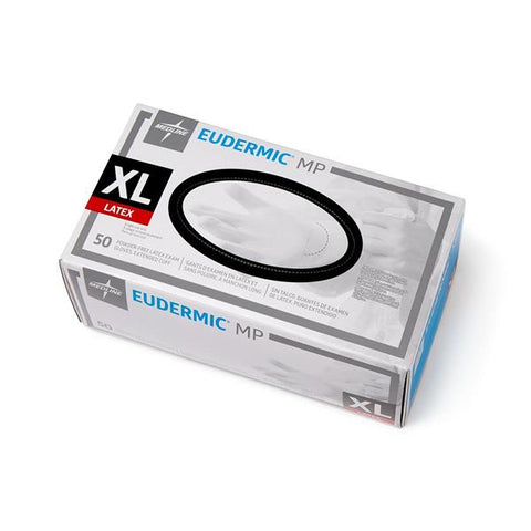 Medline Industries Inc Gloves Exam Eudermic MP Powder-Free Latex 12 in X-Large Blue 50/Bx, 10 BX/CA - 485604