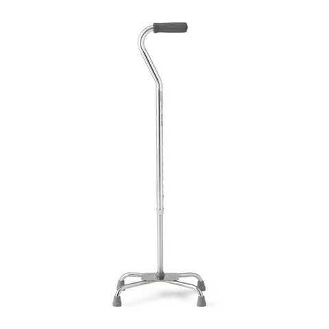 Medline Industries Inc Cane Quad Basic Large Base Aluminum 250lb Capacity 30-39" Chrome Adult 2/Ca - MDS86228CHR