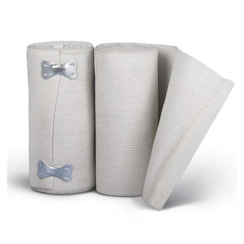 Medline Industries Inc Bandage Sure-Wrap 6"x5yd Compression Elastic Clip Closure Beige LF NS 10/Bx, 5 BX/CA - MDS055006