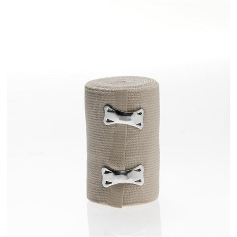 Medline Industries Inc Bandage Sure-Wrap 3"x5yd Compression Elastic Clip Closure Beige LF NS 10/Bx, 5 BX/CA - MDS055003