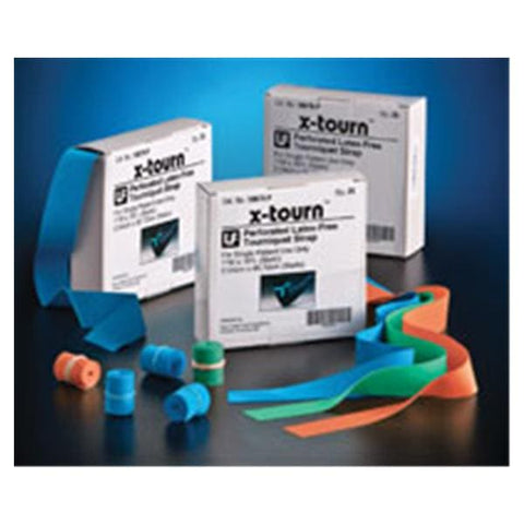 National Distribution & Contra Tourniquet Compressing Device Strap X-Tourn 18x1" Polyisoprene Blue NS 250/Bx, 4 BX/CA - 18679