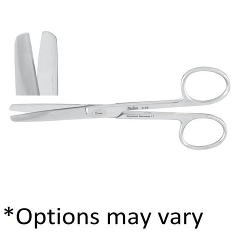 Miltex Scissors Operating 5-1/2" Blunt/Blunt Curved Standard Stainless Steel Each - Integra Miltex - 5-56