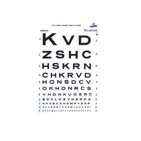 Graham Chart Vision Testing 10' Testing Distance 10' Eachch - Field/Everest &Jennings - 1264