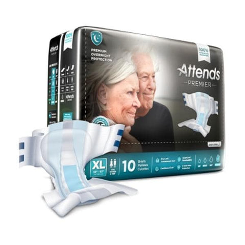 Attends Healthcare Products Brief Attends Adult Unisex XL 58-63" Heavy White 3x20/Ca - BR40