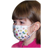 Aspen Surgical Mask Procedure Pleated Flat Smiley Face 75/Bx, 10 BX/CA - 15150