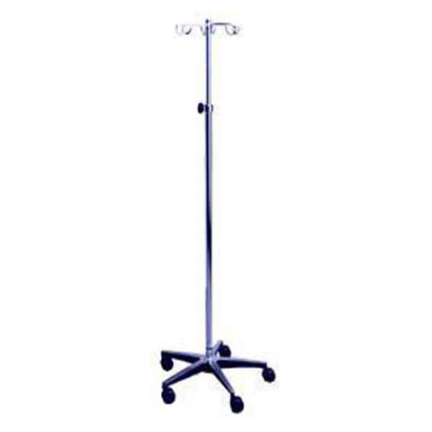 Blickman Industries Stand IV Pole 4 Hook 24" Base 56-100" Height Adjustment Each - 561350400