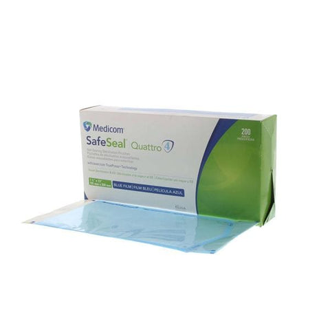 Medicom Pouch Sterilization SafeSeal Quattro 7.5 in x 13 in White / Blue 200/Bx, 5 BX/CA - 88030-4