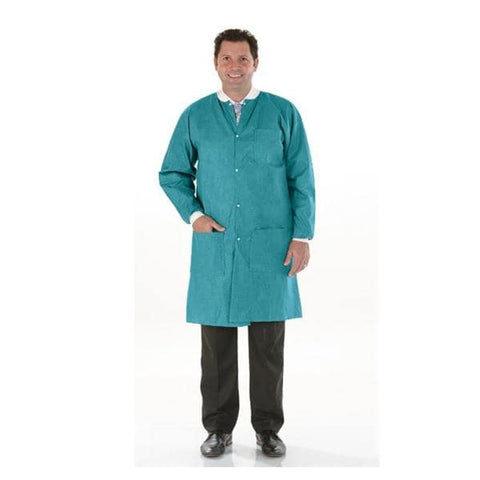Medicom Lab Coat Protective SafeWear High Performance Disposable SMS Lg Trpcl Tl 12/Bg, 5 BG/CA - 8117-C