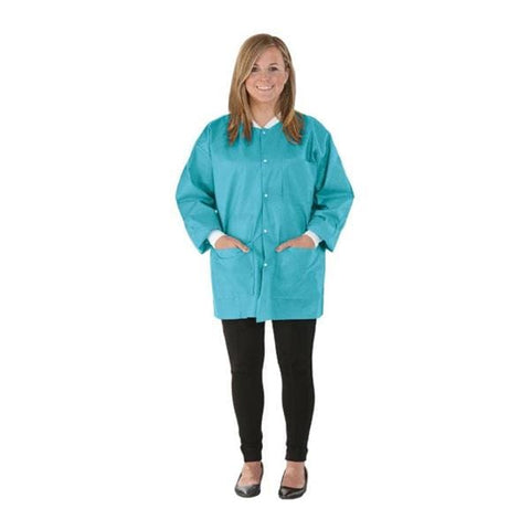 Medicom Lab Jacket Procedure SafeWear Hipster Disposable SMS PP Fbrc Sm Trpcl Tl 12/Bg, 5 BG/CA - 8115-A