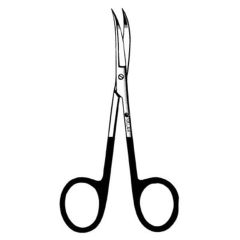 Sklar Instruments Scissors Iris Sklarhone 4-1/2" Sharp/Sharp Razor Curved Stainless Steel Each - 15-3357