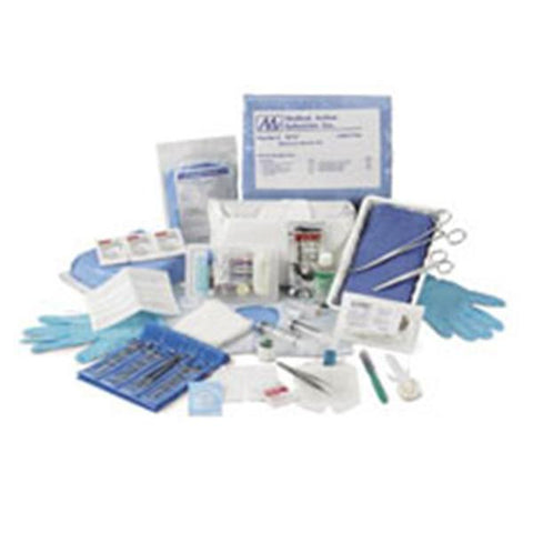 Medical Action Industries Tray Debridement Sharp With Gloves/Scalpel #15/Iris Scissors 4-3/4" Strl 50/Ca - 61505