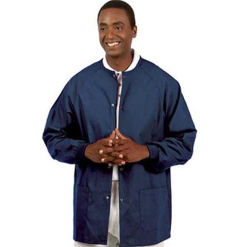 Fashion Seal Jacket Warm-Up 65% Polyester / 35% Cotton Navy Small 2 Pockets Each - 7696-S