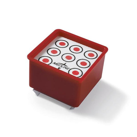 Medline Industries Inc Counter Needle Nest Foam 3x3x3" Red Sterile 50/Ca - DYNJNDLNEST