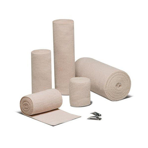 Hartmann USA Bandage REB 2"x5yd Stretch Elastic Clip Closure Tan LF Sterile 10/Ca - 34200000