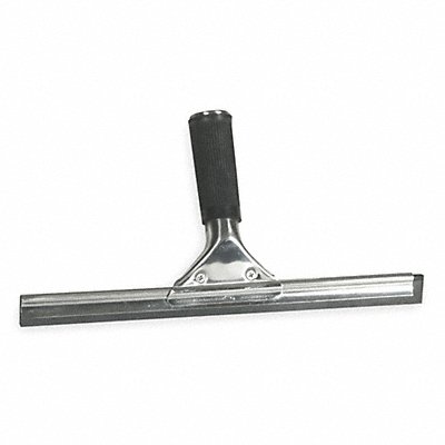 12 W Straight Rubber Window Squeegee Without Handle Black
