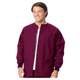 Fashion Seal Jacket Warm-Up 65% Polyester / 35% Cotton Burgundy X-Large 2 Pockets Each - 7691-XL