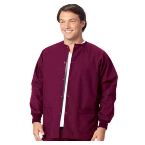 Fashion Seal Jacket Warm-Up 65% Polyester / 35% Cotton Burgundy X-Large 2 Pockets Each - 7691-XL
