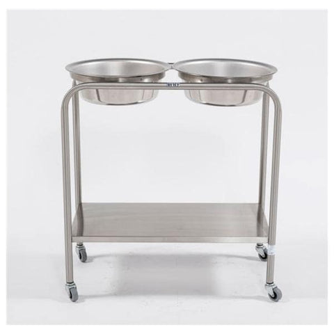 Blickman Industries Basin Double Stainless Steel 29x15x33" Silver With H-Brace Each - 727808100