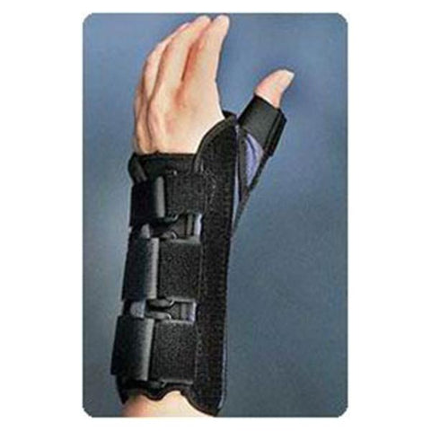 Roylan div of Patterson Med Brace Thumb Spica Wrist Black/Blue Size 8" Medium Left Each - 78600203