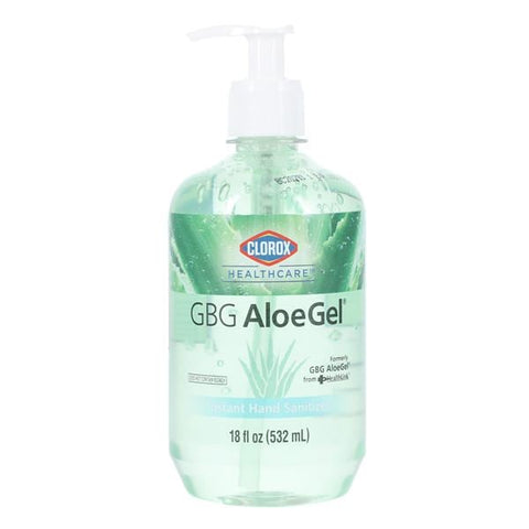 Healthlink Sanitizer Hand Gel GBG AloeGel 65% Ethyl Alcohol 18 oz Pump Bottle Each, 12 Each/CA - HCH 32375