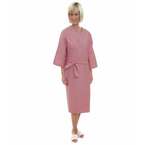 Fashion Seal Gown / Robe Exam Polyester / Cotton Poplin Large Womens Mauve Adult Each - 621-LARGE