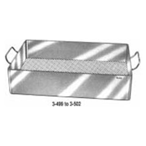 Miltex Tray Instrument Sterilization Stainless Steel 10x10-1/2x3-1/2" Each - Integra Miltex - 3-500